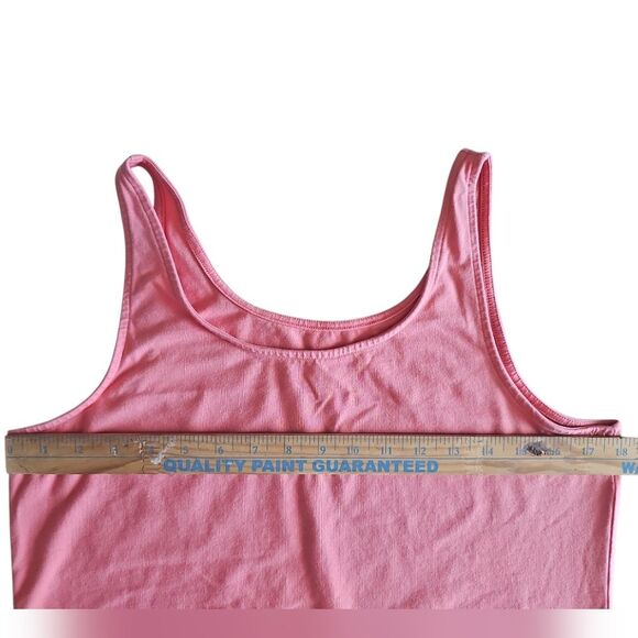 J. Jill Long Perfect Tank Coral Sz L Sleeveless Stretch Cotton Blend Minimalist - Picture 6 of 9